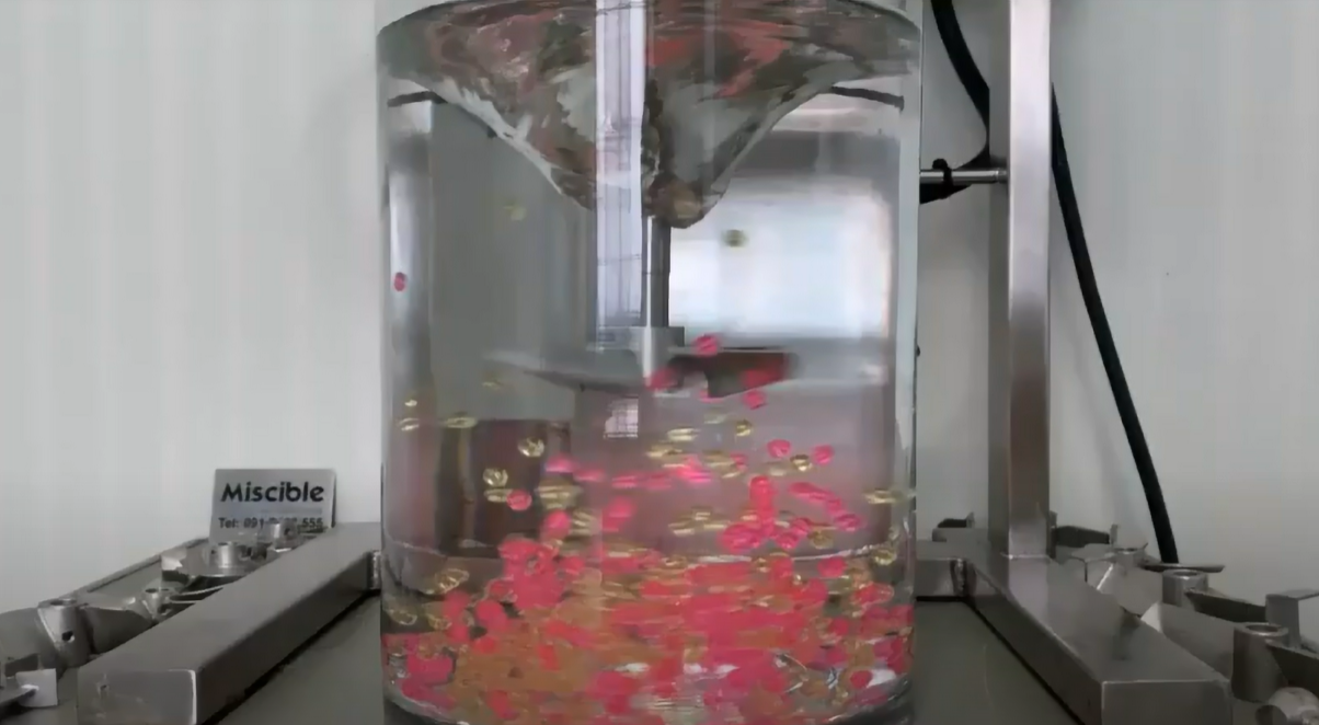 Mixing with Baffle and without Baffle miscible